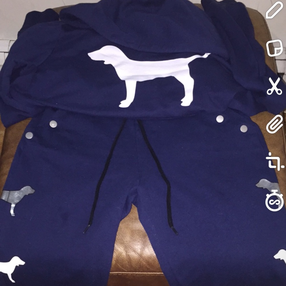 Victoria’s Secret Pink Navy Blue Set